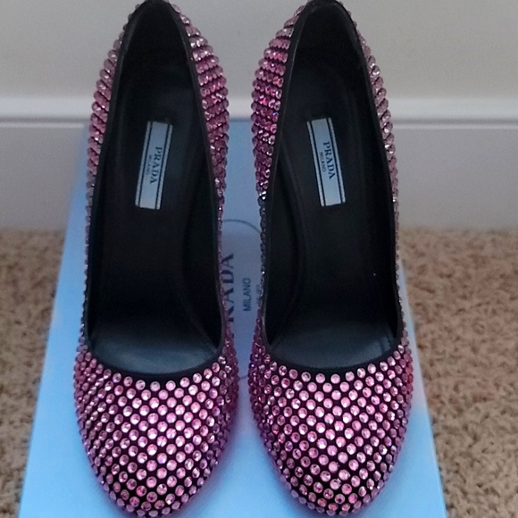 Prada Shoes - Brand New Prada Cristal Pink Pumps